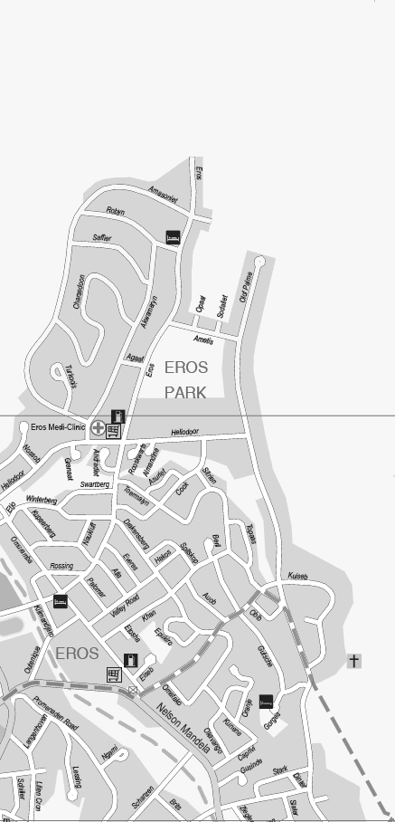 Windhoek street map 2007/2008